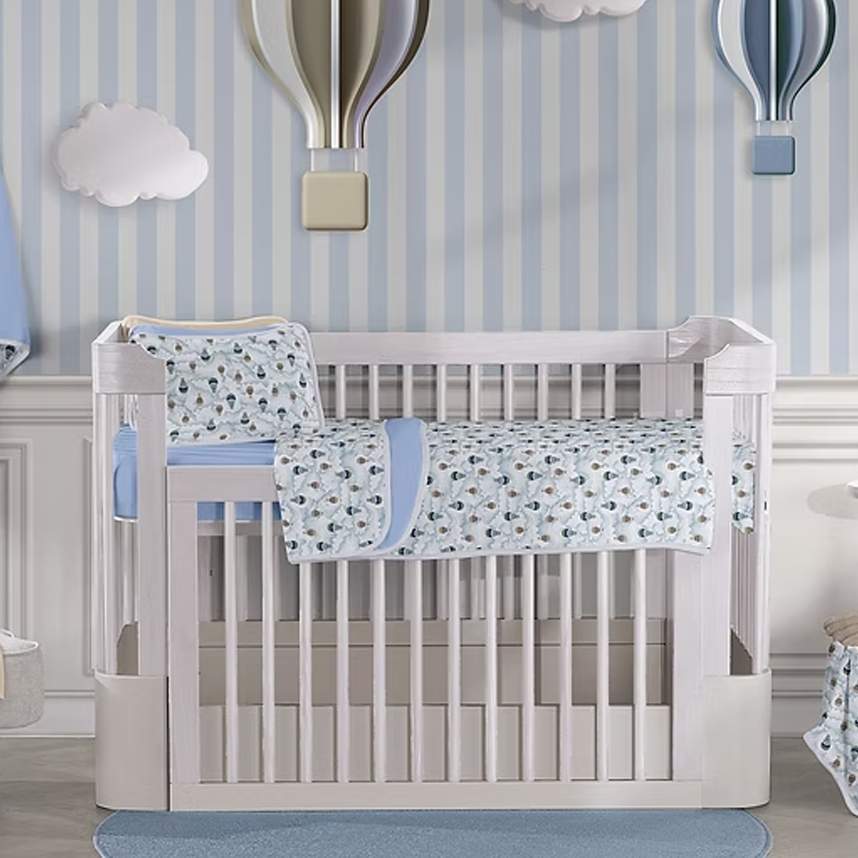 Jogo De Lençol Berço Sul Brasil Estampa Balão 3 Peças