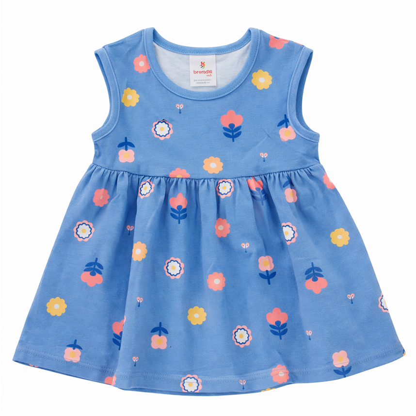 Vestido Bebê Brandili Manga Curta Estampa Florzinhas Vestido Bebê Brandili Manga Curta Estampa Florzinhas