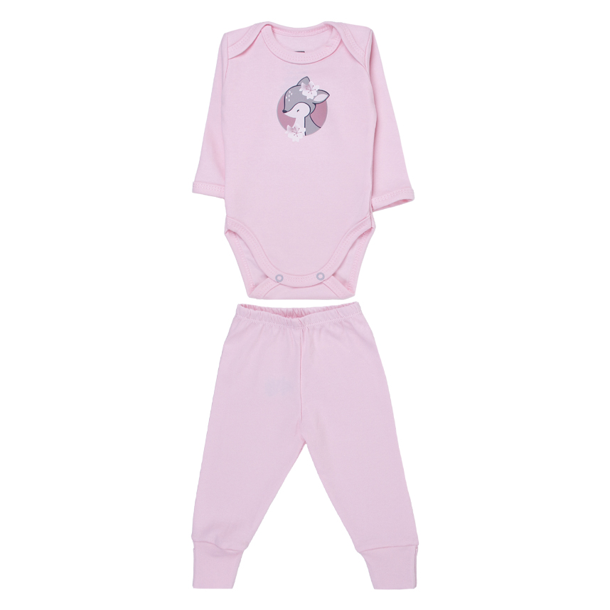 Conjunto Bebê Baby Best Body Manga Longa Cervo E Calça