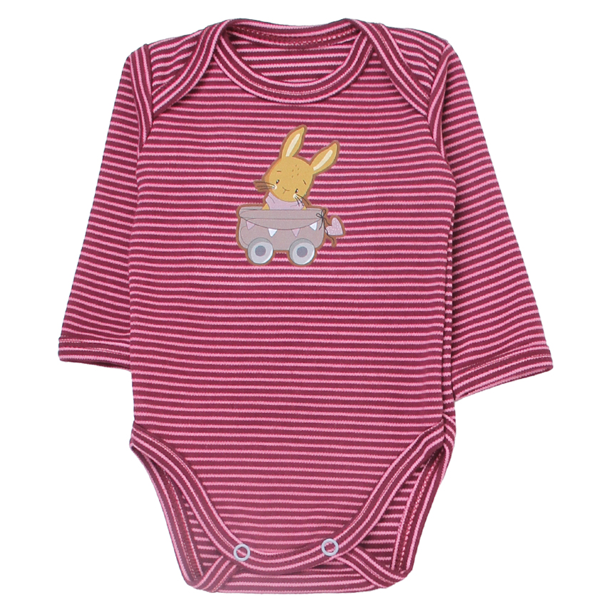 Conjunto Bebê Best Club Body Listrado Bordado Coelho E Calça