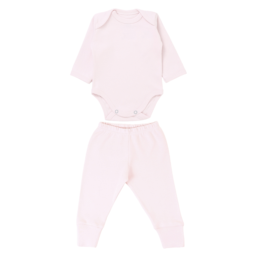 Conjunto Bebê Pop Cute Body Menina Manga Longa Liso E Calça