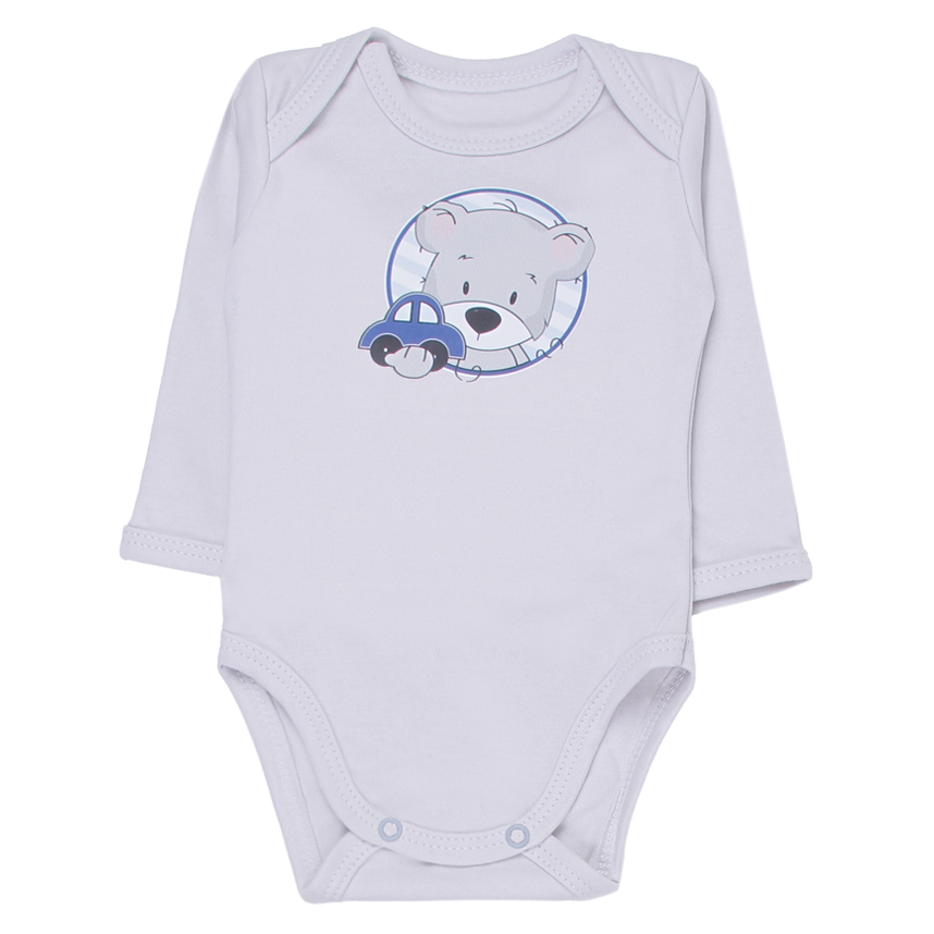 Conjunto Bebê Baby Best Body Manga Longa Urso E Calça