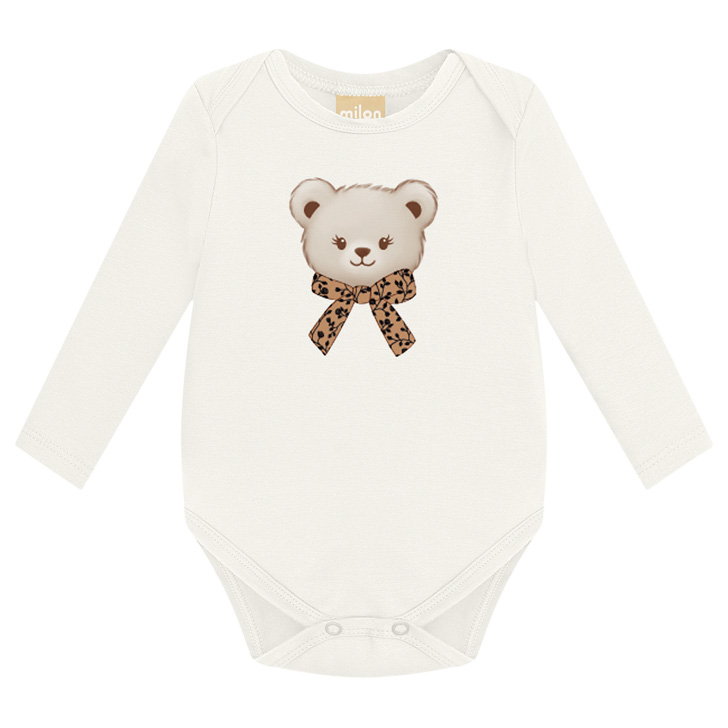 Conjunto Bebê Milon Body Urso Casaco E Calça 3 Peças