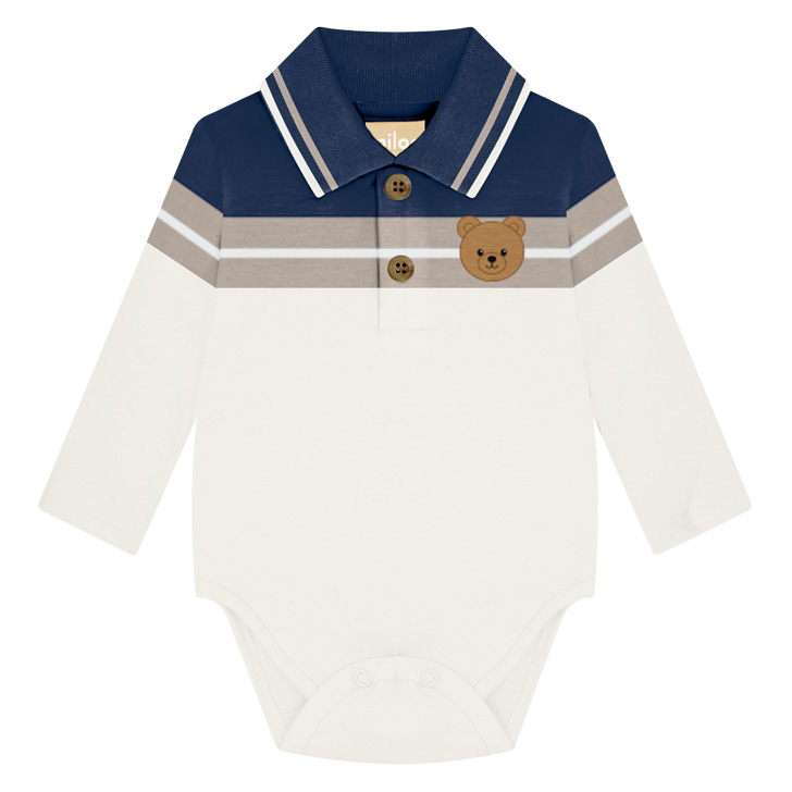 Conjunto Bebê Milon Body Manga Longa E Calça Com Cordão