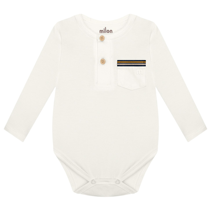 Conjunto Bebê Milon Body Manga Longa Com Bolso E Calça