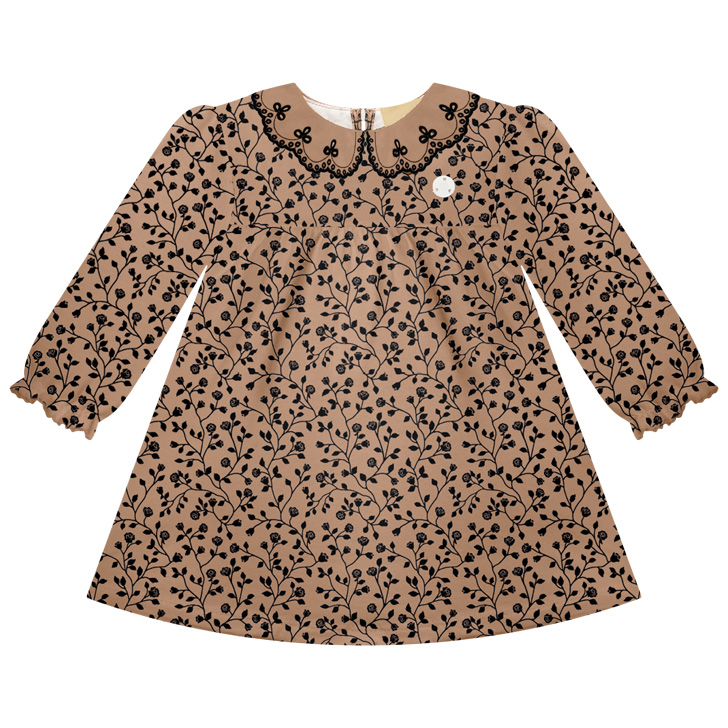 Vestido Bebê Milon E Calcinha Estampa Flor 2 Peças