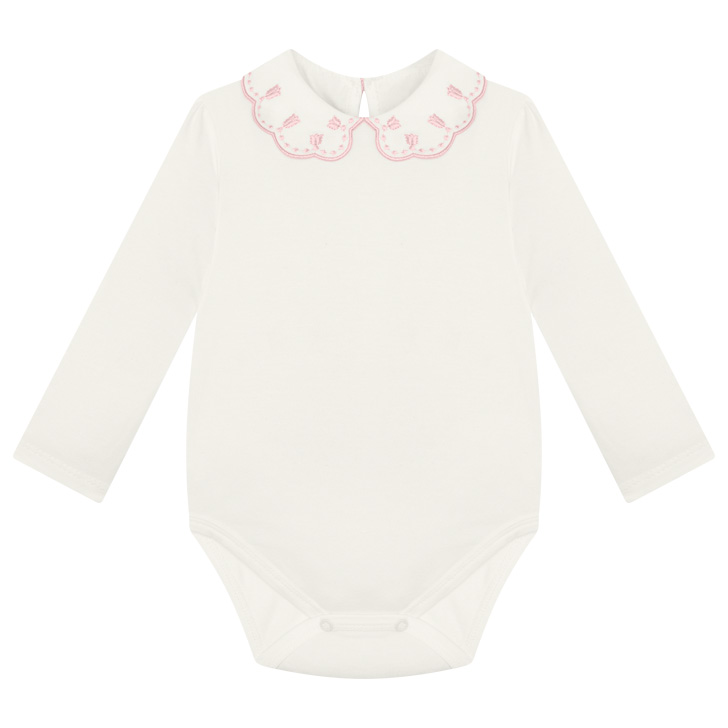 Salopete Bebê Milon E Body Gola Bordada 2 Peças