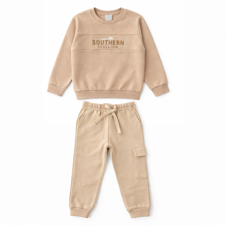 Conjunto Infantil Mundi Blusão em Moletom com Calça Jogger