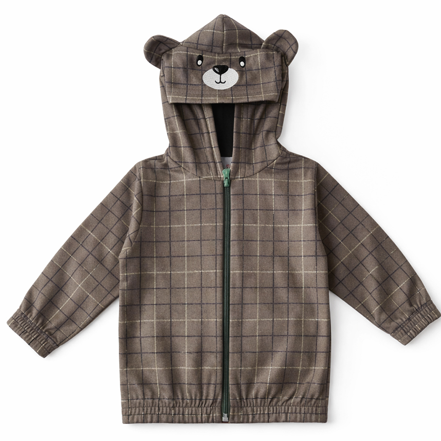 Conjunto Infantil Brandili Jaqueta Xadrez E Calça Jogger