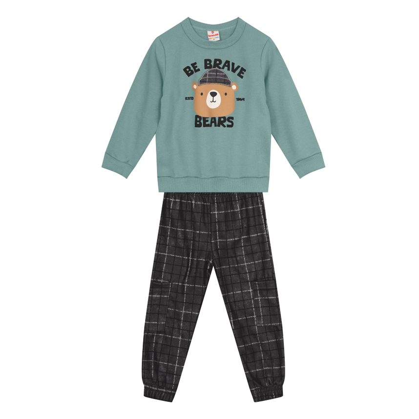 Conjunto Infantil Brandili Blusão Moletom E Calça Jogger