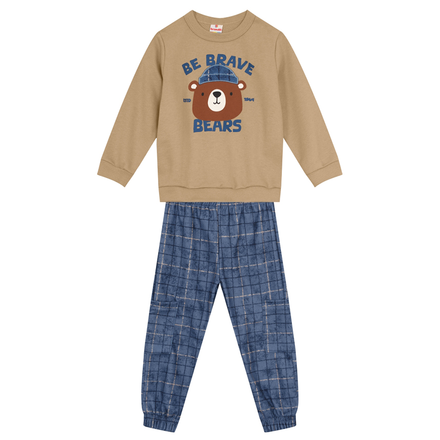 Conjunto Infantil Brandili Blusão Moletom E Calça Jogger