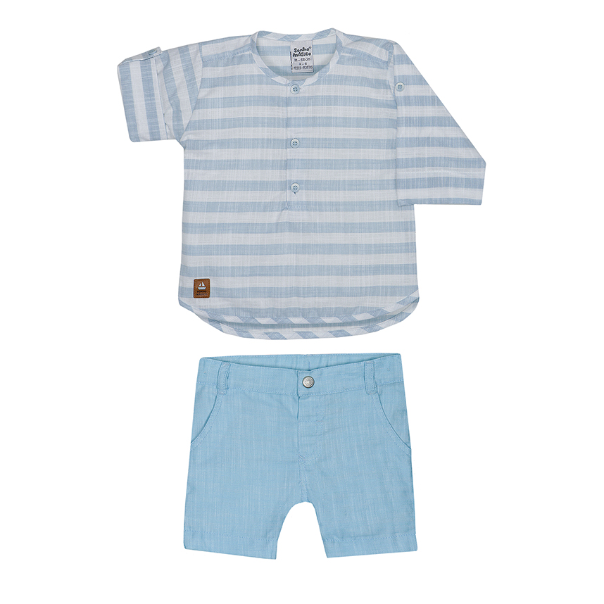 Conjunto Infantil Sonho Mágico Camiseta Listrada E Bermuda