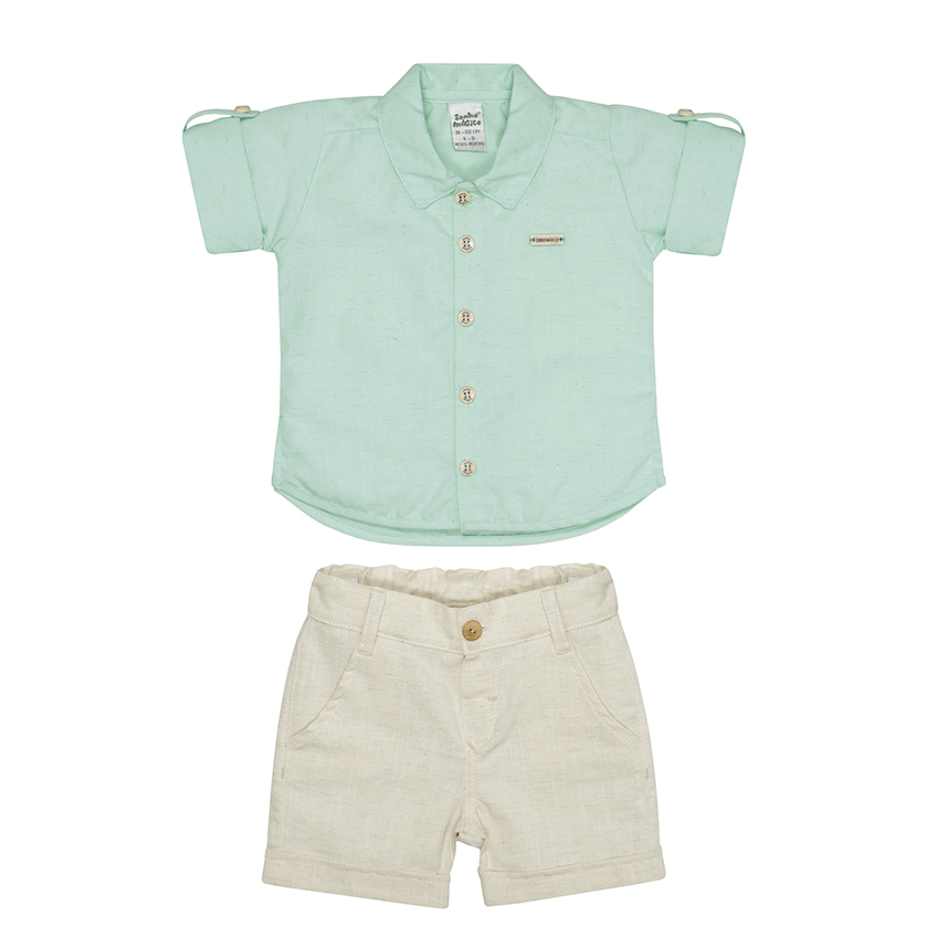 Conjunto Infantil Sonho Mágico Camiseta E Bermuda Sarja