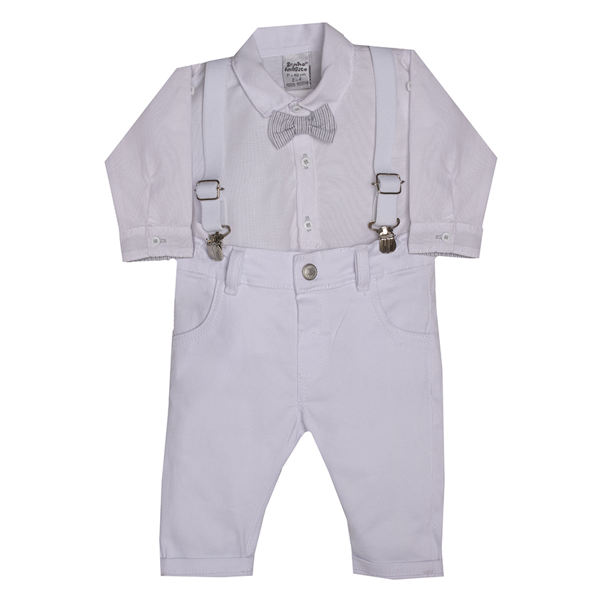 Conjunto Infantil Sonho Mágico Com Suspensório 4 Peças