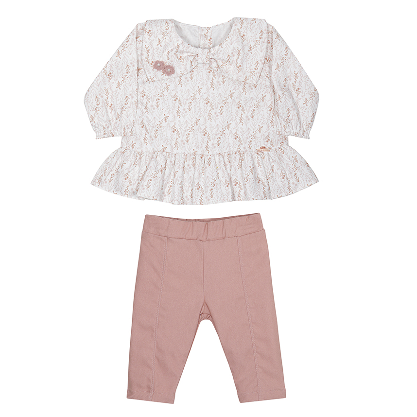 Conjunto Infantil Sonho Mágico Blusa  Estampa Flor E Calça