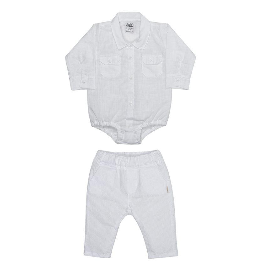 Conjunto Bebê Sonho Mágico Body Manga Longa E Calça