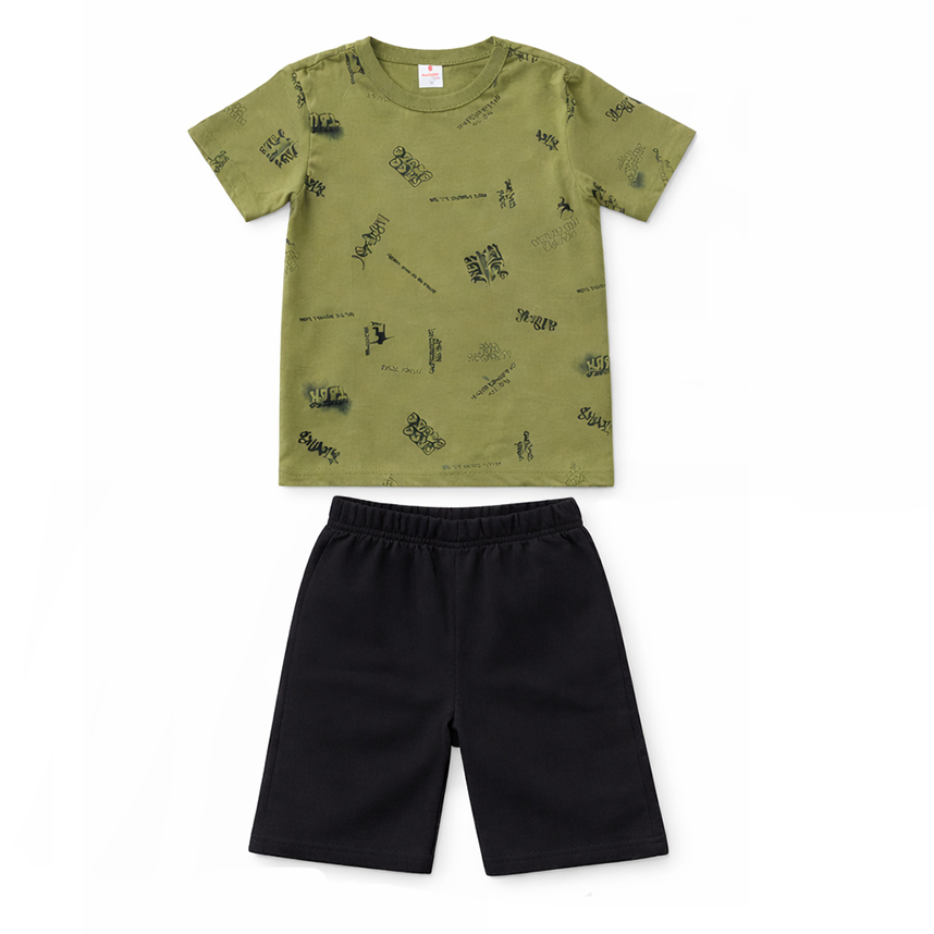 Conjunto Infantil Brandili Camiseta Estampada E Bermuda