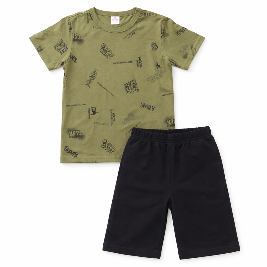 Conjunto Infantil Brandili Camiseta Estampada E Bermuda