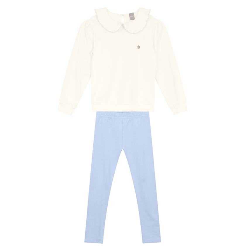 Conjunto Infantil Mundi Blusão com Gola E Calça Legging Conjunto Infantil Mundi Blusão com Gola E Calça Legging