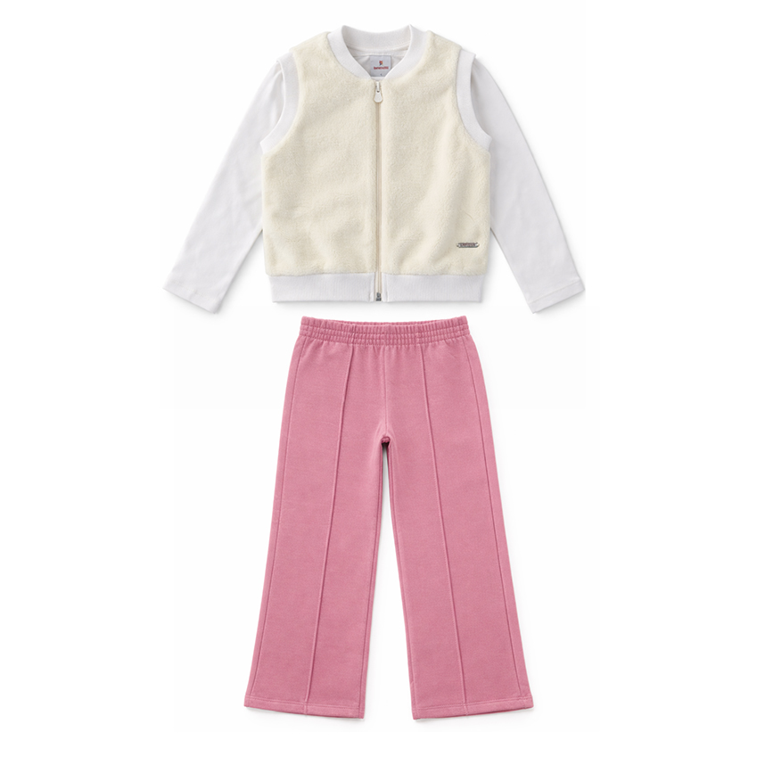 Conjunto Infantil Brandili Blusa Manga Longa, Colete E Calça