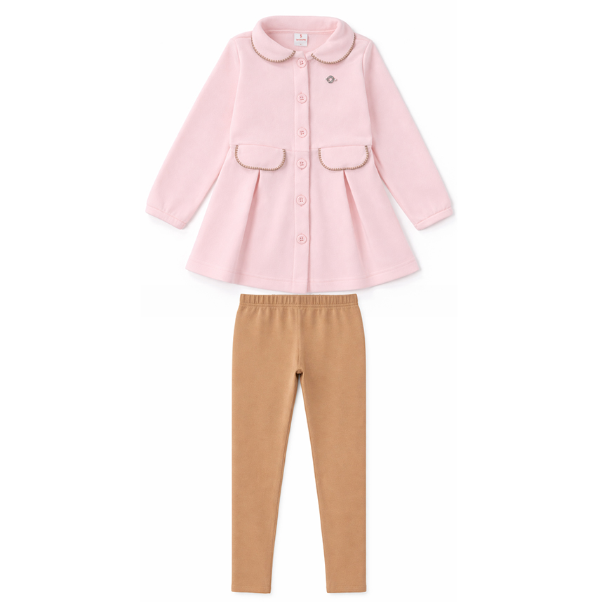 Conjunto Infantil Brandili Casaco e Calça Legging