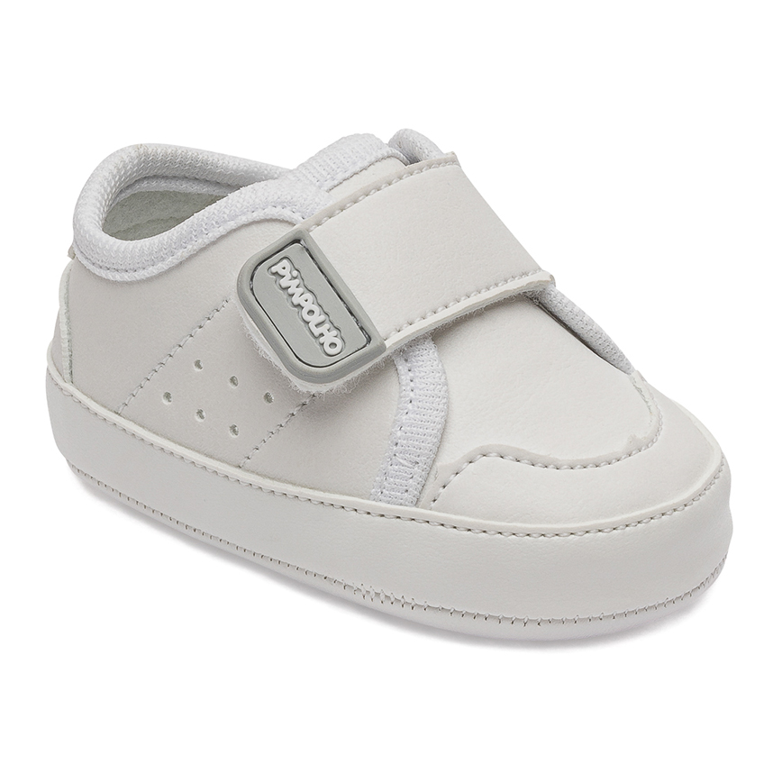 Tênis Bebê Pimpolho Batizado Com Velcro Largo