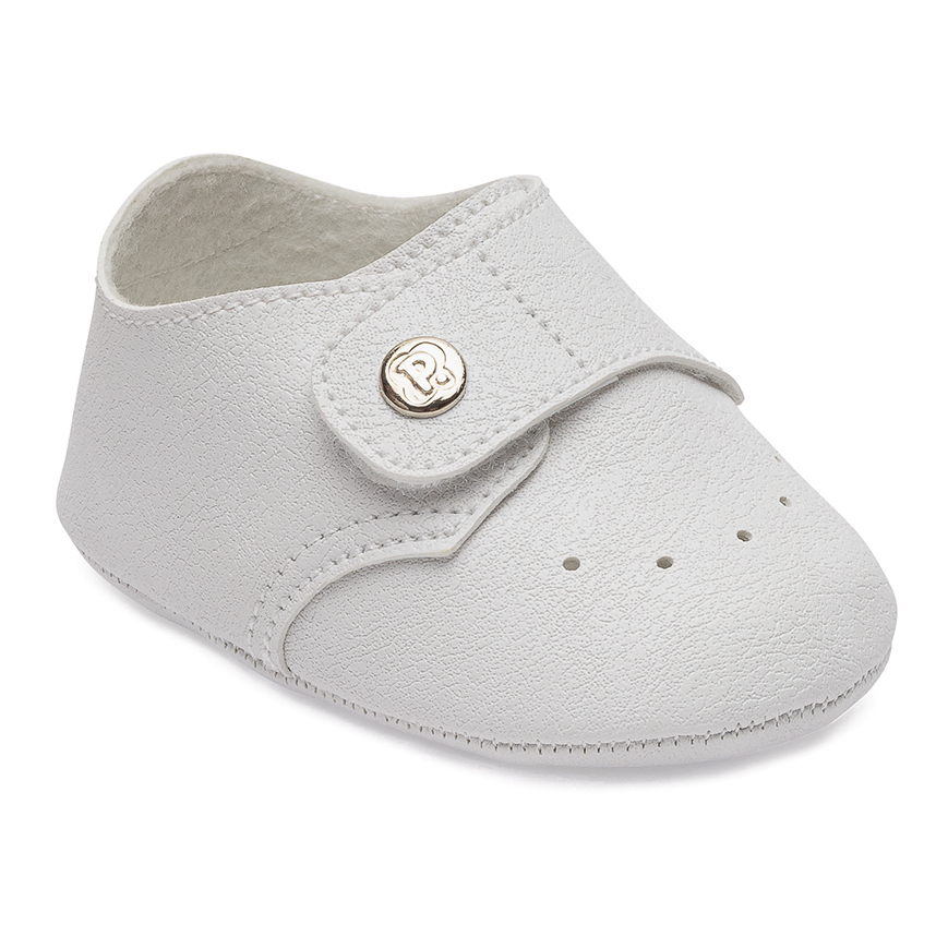 Sapato Bebê Pimpolho Batizado Com Velcro