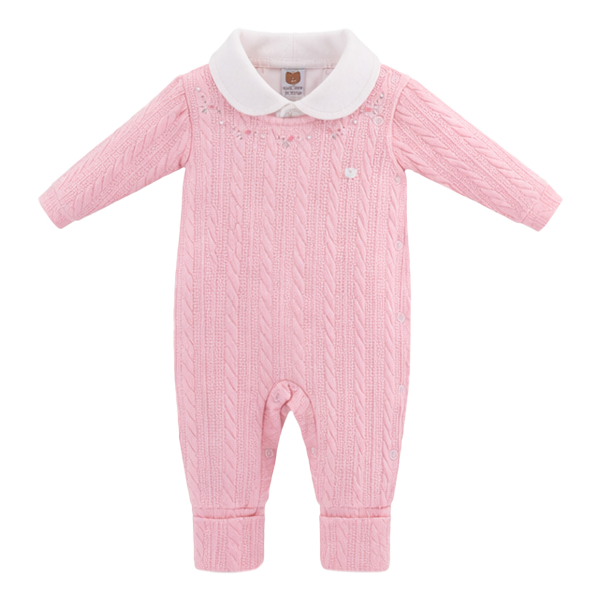 Saída Maternidade Aconchego Tricô Com Bordado 3 Peças