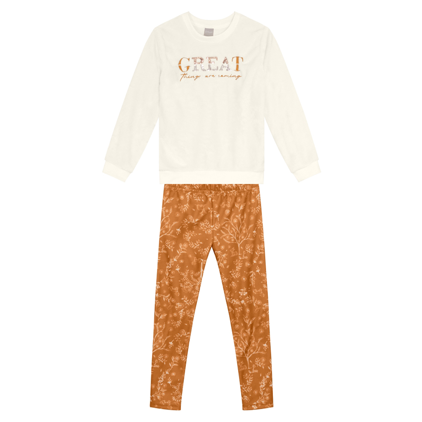 Conjunto Infantil Mundi Blusão Pelo Fleece E Calça Legging Conjunto Infantil Mundi Blusão Pelo Fleece E Calça Legging