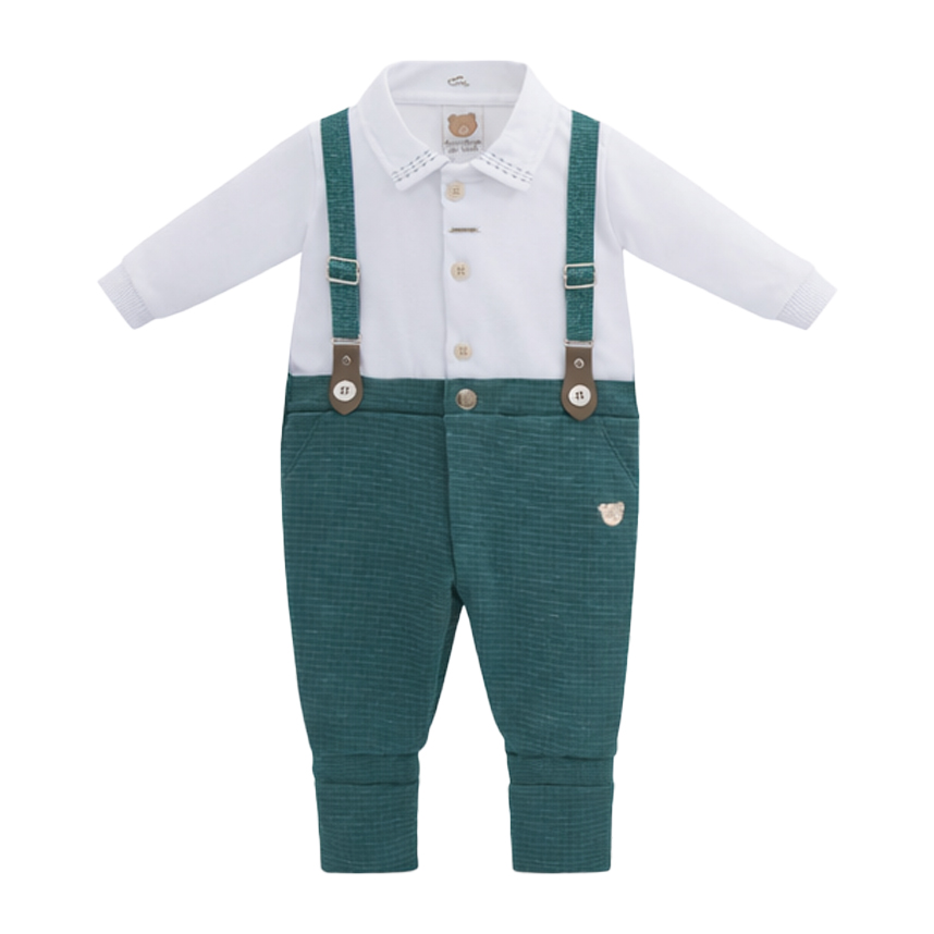 Saída Maternidade Aconchego Gola Com Bordado 3 Peças