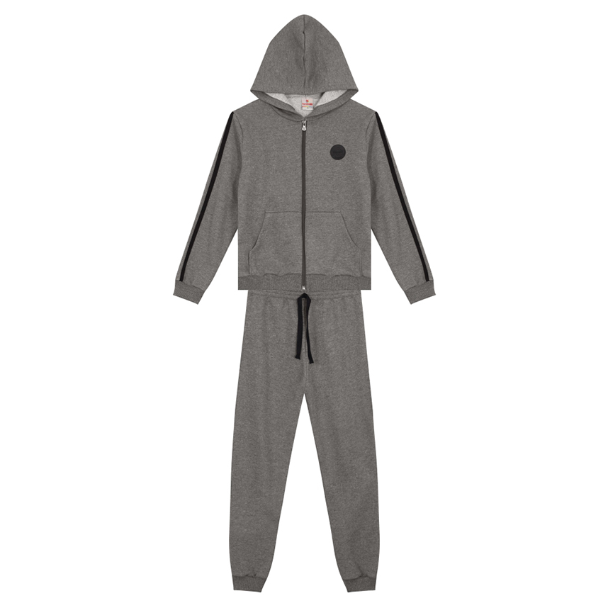 Conjunto Juvenil Brandili Jaqueta E Calça Jogger Moletom