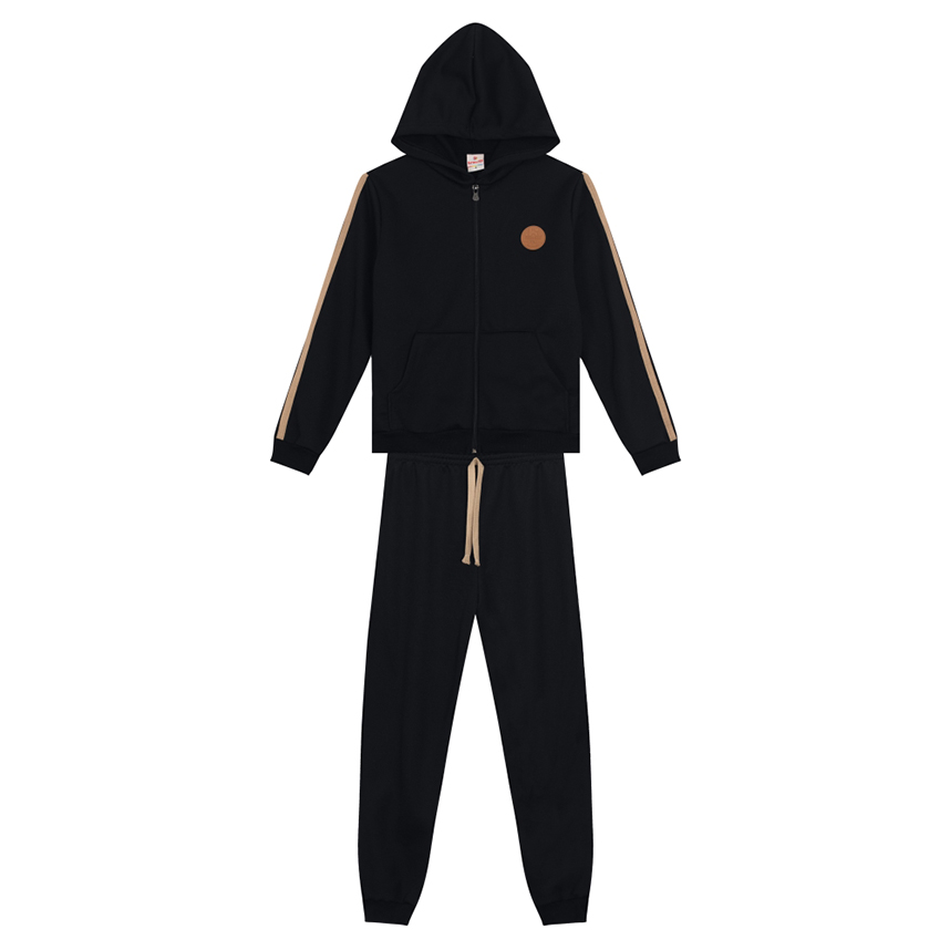 Conjunto Juvenil Brandili Jaqueta E Calça Jogger Moletom Conjunto Juvenil Brandili Jaqueta E Calça Jogger Moletom