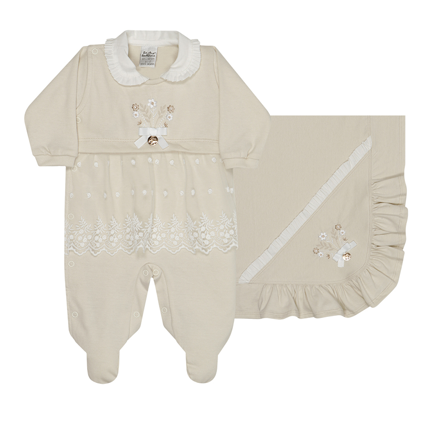 Saída De Maternidade Sonho Mágico Renda E Laço 2 Peças