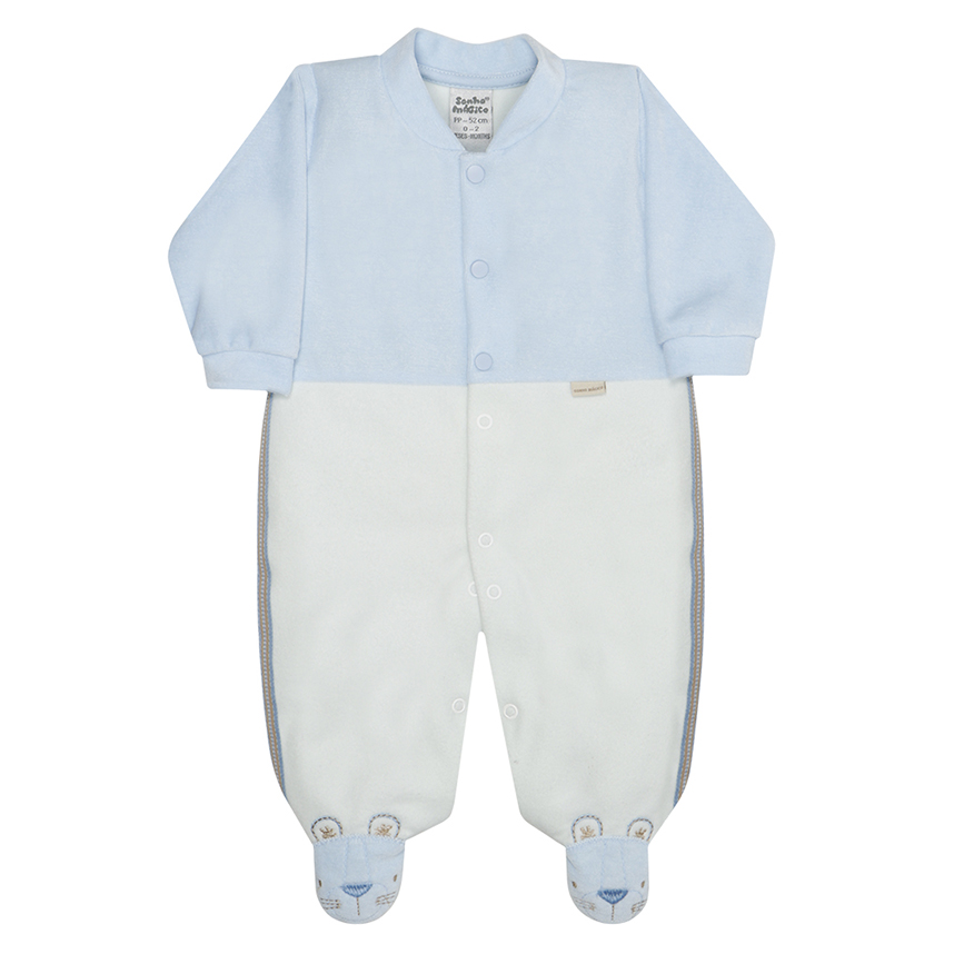 Macacão Bebê Longo Sonho Mágico Soft Pé Bicho