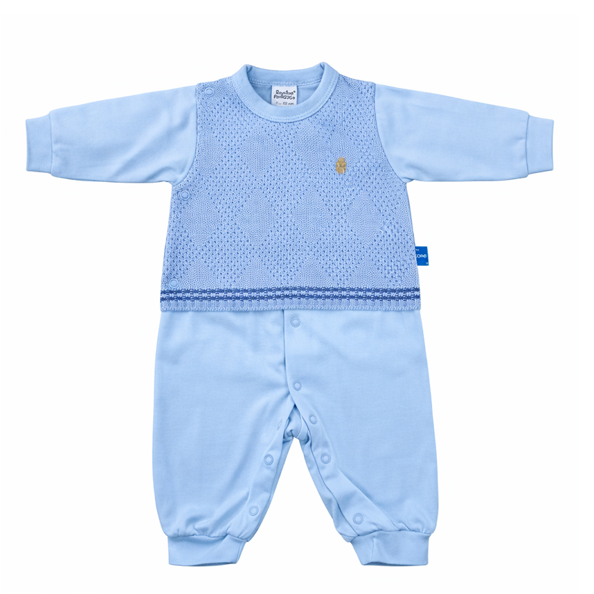 Macacão Longo Bebê Sonho Mágico Pala Tricô