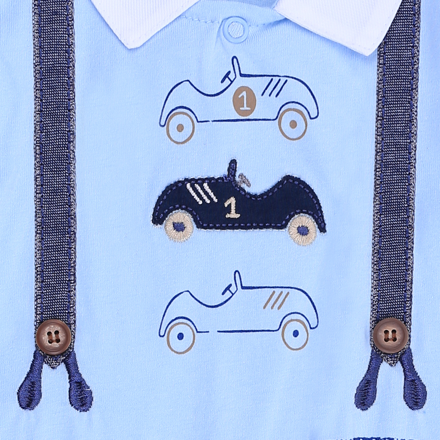 Macacão Longo Bebê Sonho Mágico Listrado Carros Macacão Longo Bebê Sonho Mágico Listrado Carros