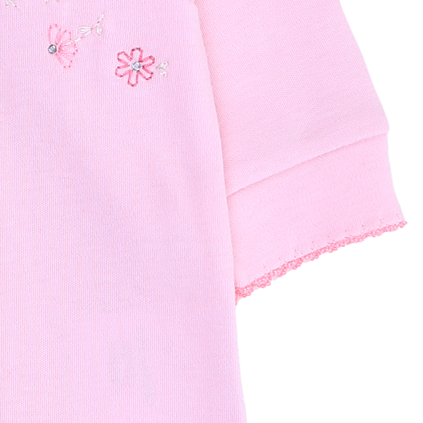 Macacão Longo Bebê Sonho Mágico Pala Flor Com Babado Macacão Longo Bebê Sonho Mágico Pala Flor Com Babado