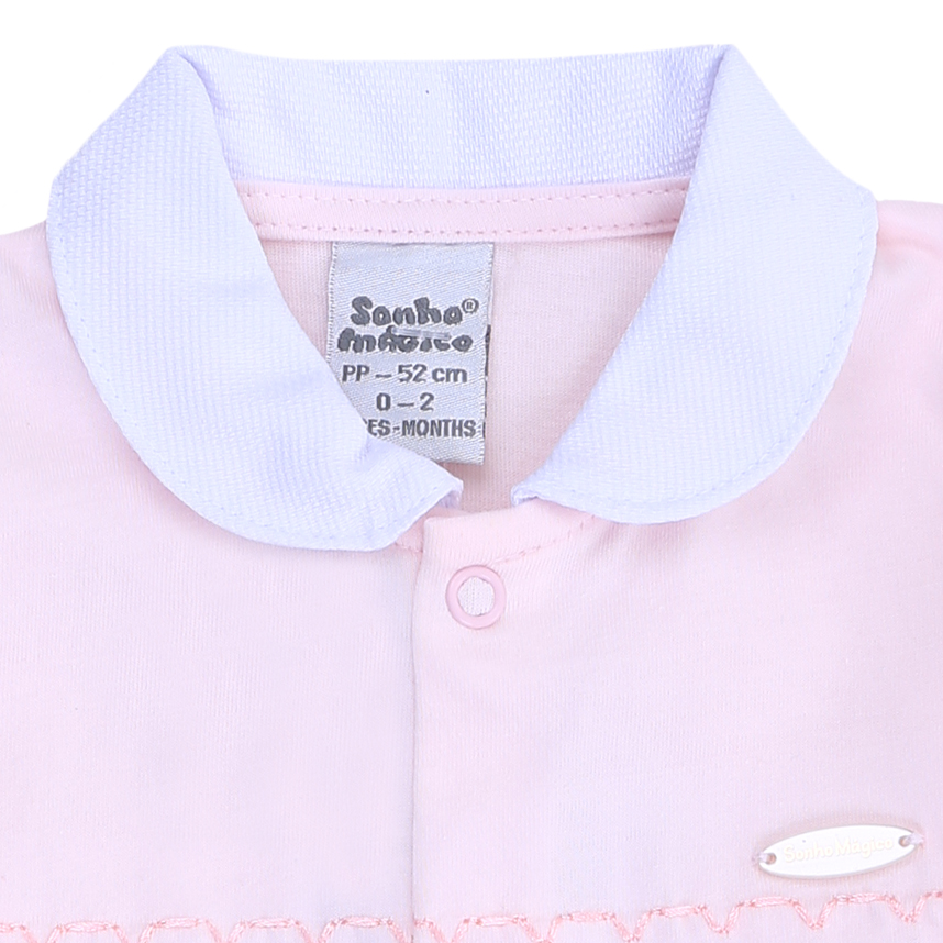 Macacão Longo Bebê Sonho Mágico Flor com Luva 2 Peças Macacão Longo Bebê Sonho Mágico Flor com Luva 2 Peças