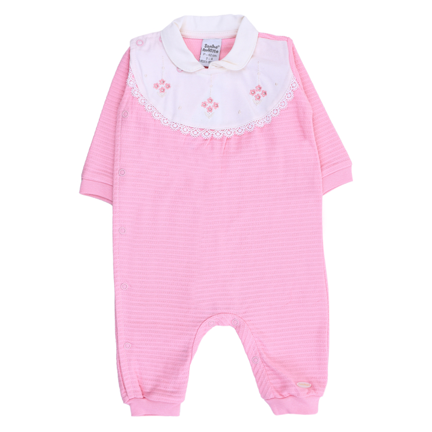 Macacão Longo Bebê Sonho Mágico Detalhe Pala Flor