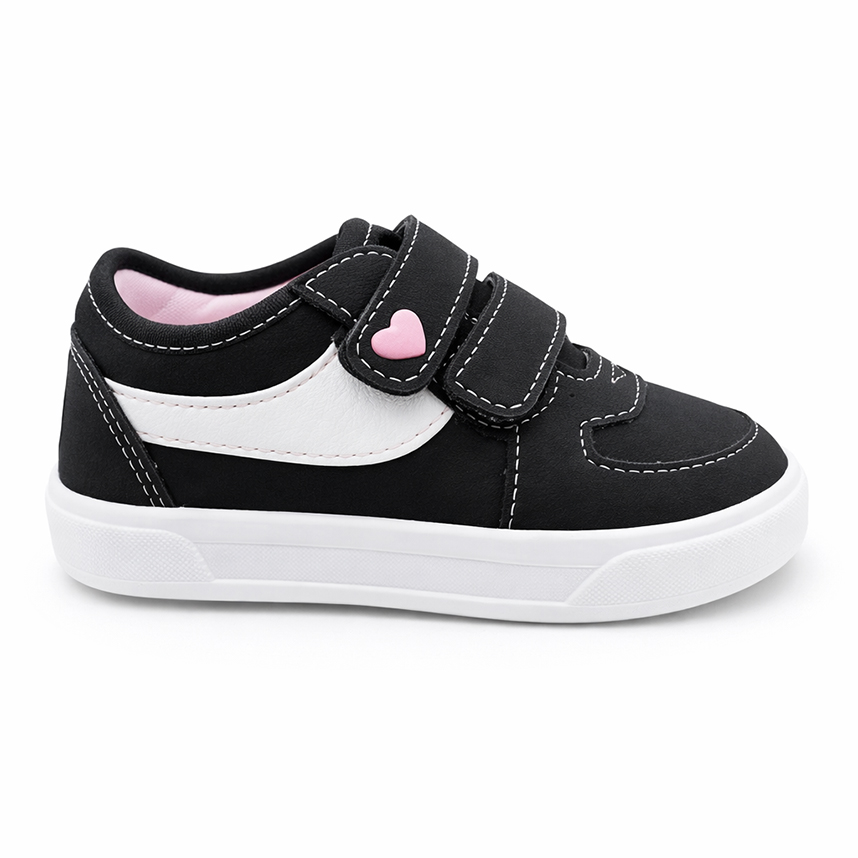 Tênis Infantil Pimpolho Detalhe Dois Velcros Coração Tênis Infantil Pimpolho Detalhe Dois Velcros Coração
