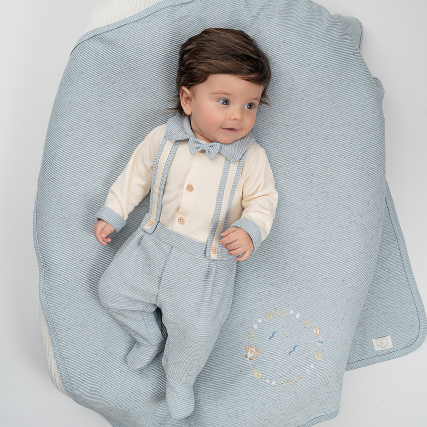 Saída de Maternidade Bebê Fofinho Jardineira 3 Peças