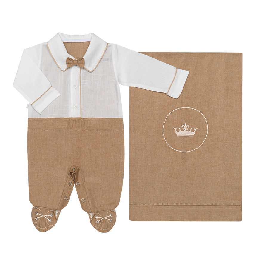 Saída de Maternidade Bebê Fofinho Macacão Com 3 Peças