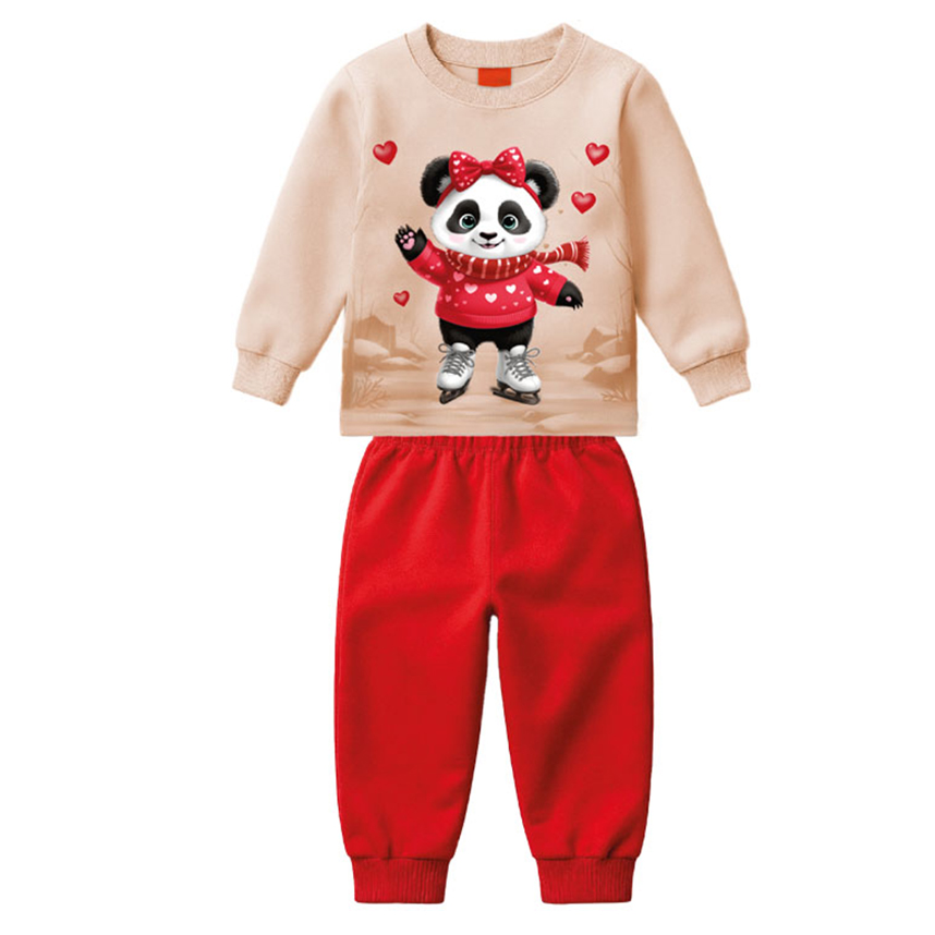 Conjunto Infantil Kyly Blusão Panda E Calça Em Moletom