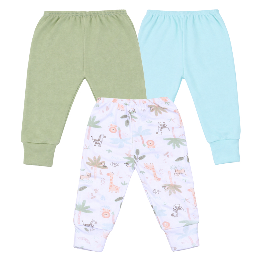 Kit Mijão Bebê Estilinho Estampa Safari 3 Peças