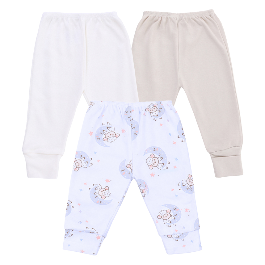 Kit Mijão Bebê Estilinho Estampa Ovelha 3 Peças