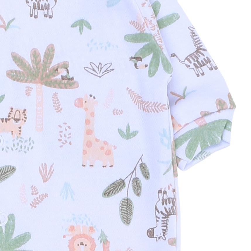 Macacão Longo Bebê Estilinho Estampa Safari Macacão Longo Bebê Estilinho Estampa Safari