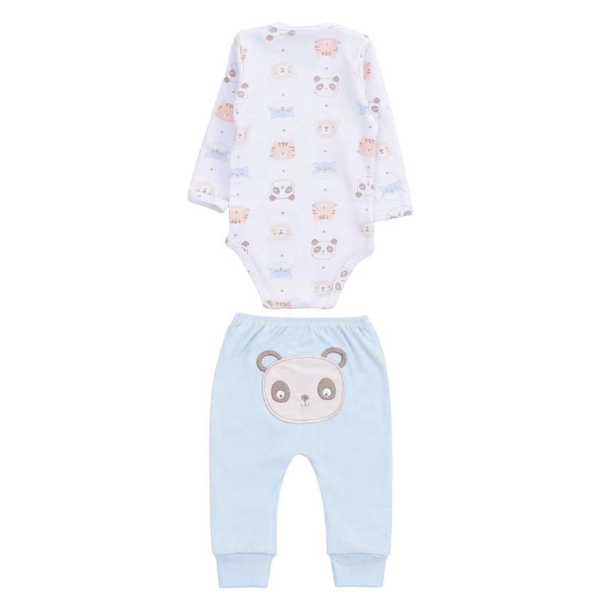 Conjunto Bebê Estilinho Body E Calça Safari 2 Peças