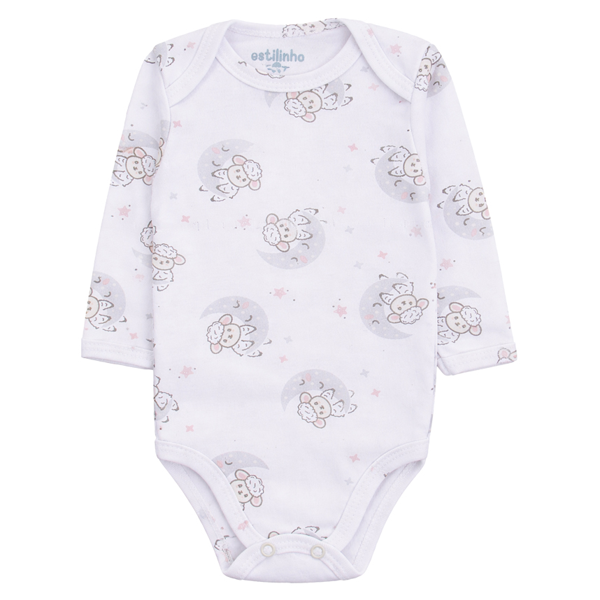 Conjunto Bebê Estilinho Body Estampado E Calça 2 Peças