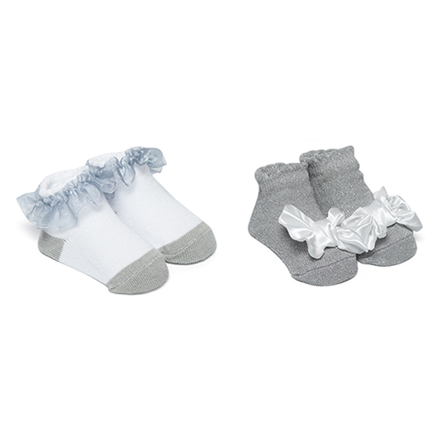 Meia Bebê Pimpolho Festinha Com 2 Peças