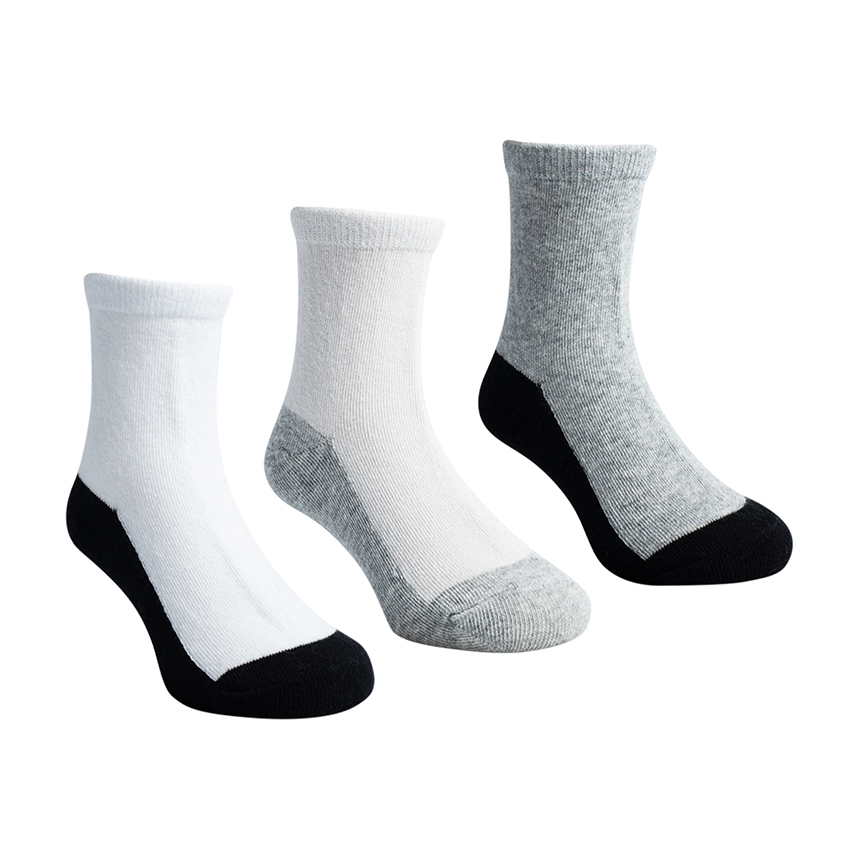 Meia Infantil Pimpolho Bicolor com 3 Peças